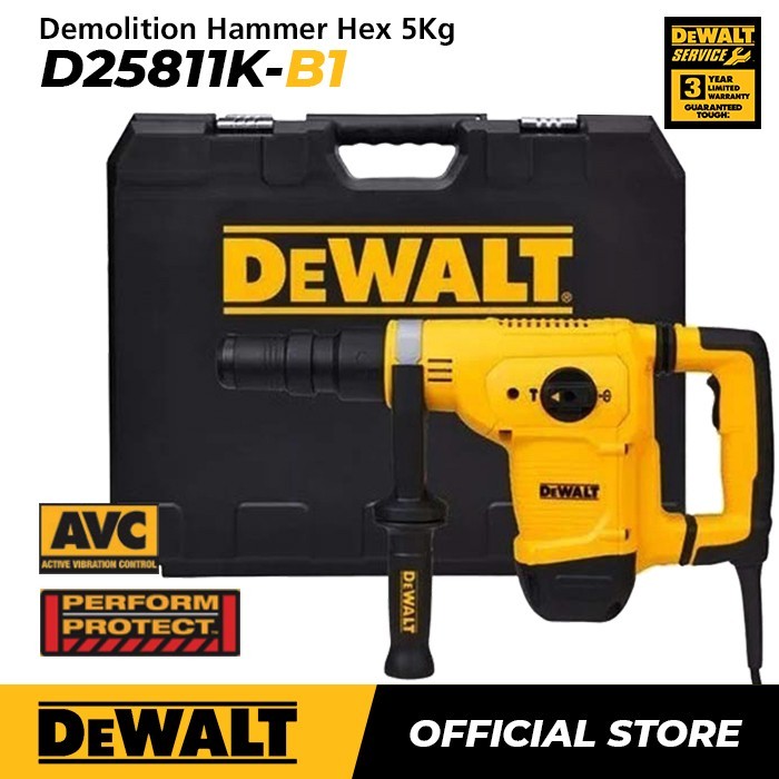 Bor Drill Hammer Bobok Dewalt D25811 Demolition Hammer Bor Bobok Beton 1050Watt HEX 17 D25811K
