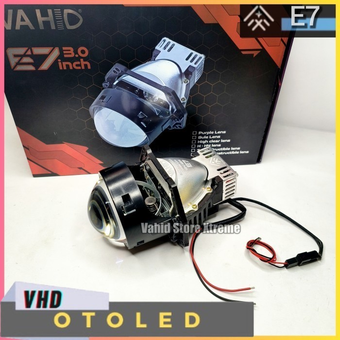 Biled E7 | Devil eyes | Surpass Laser Dual Core | vahid LED Projector - Bi-LED E7 Only, Satuan