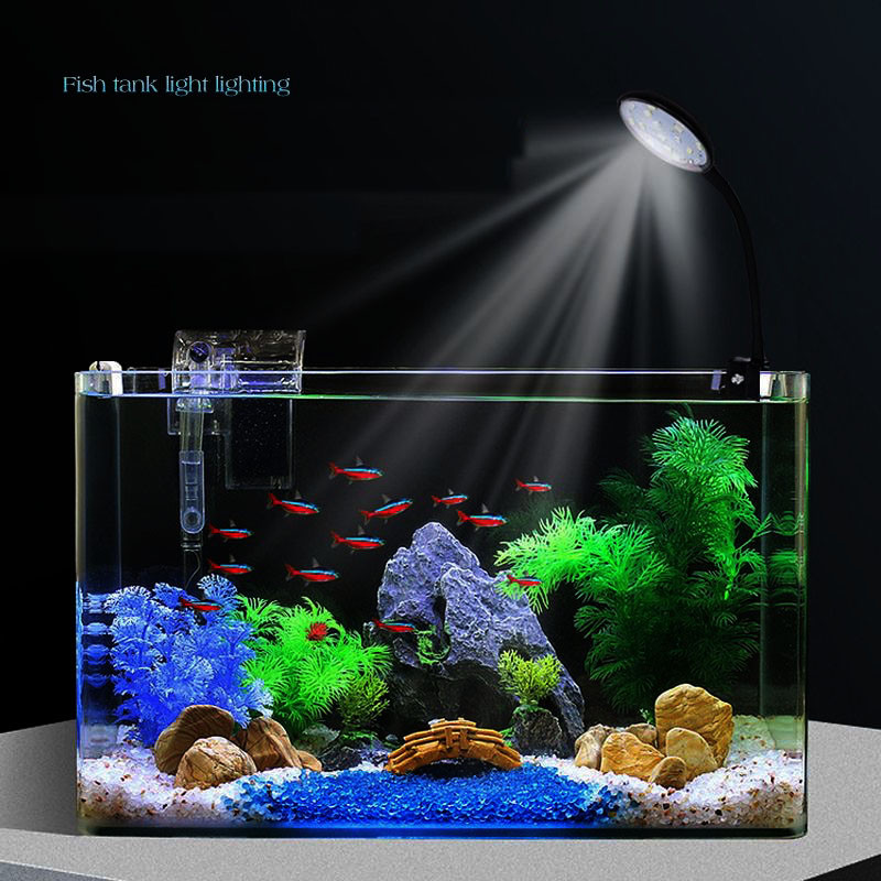 Lampu jepit aquarium aquascape lampu led aquarium bulat