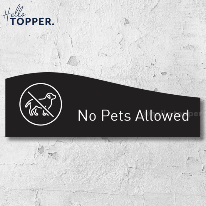 

Sign Board No Pets Allowed Ekslusif Print Signage Akrilik - Hitam
