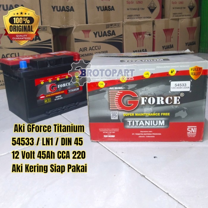 Aki Mobil GForce 54533 Titanium MF 12V 45Ah