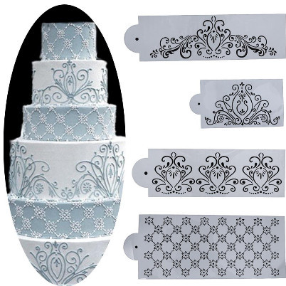 

Andma Flower Vines Cake Stencil (4pcs) #08
