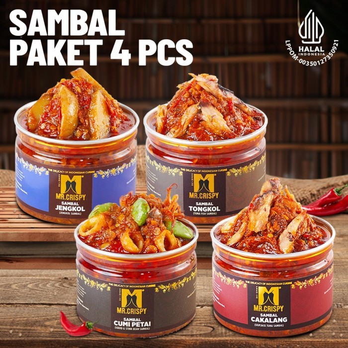 

New[Promo] Paket Sambal Mr.Crispy/Paket Sambal 4 Pcs - CAK+TKL+CP+JKL