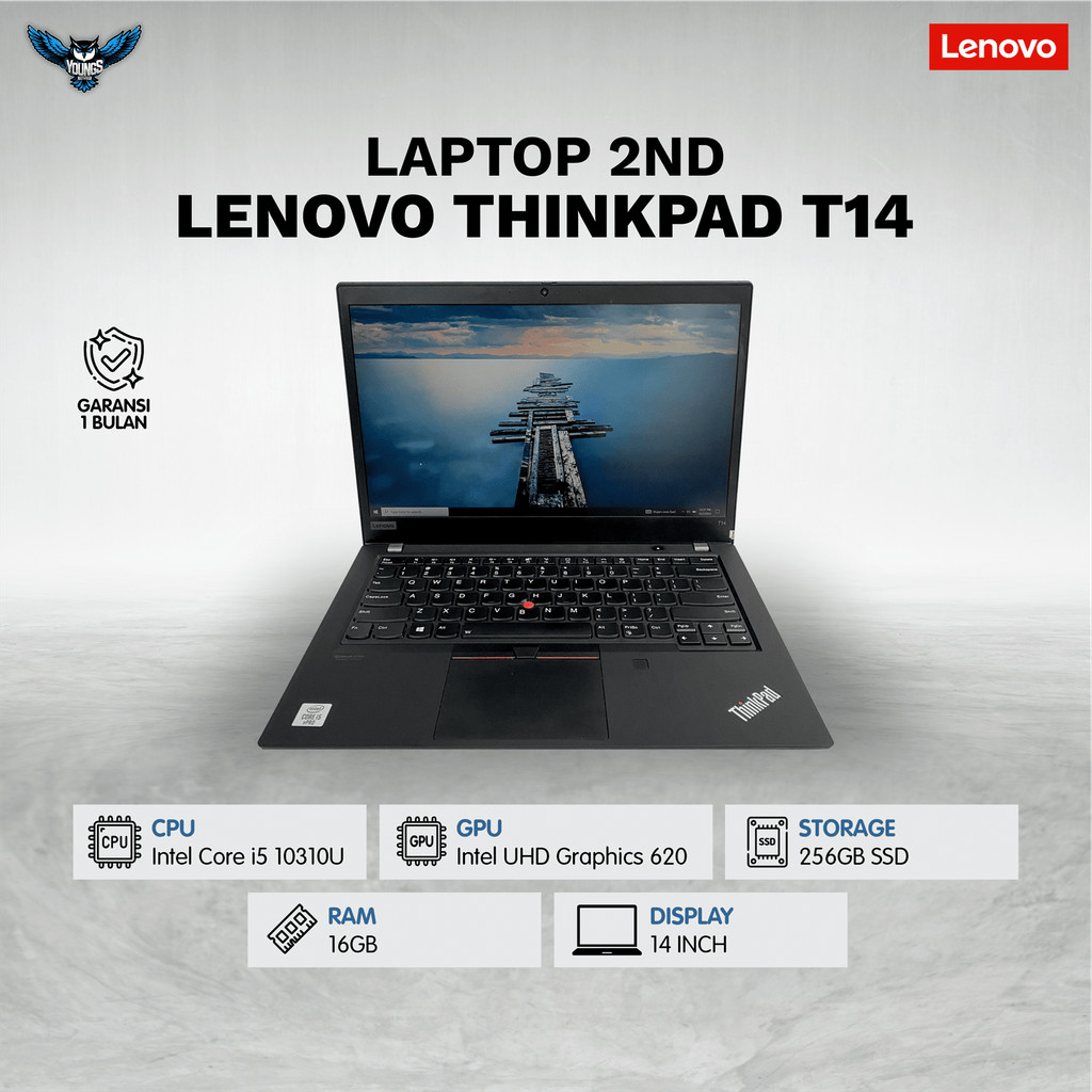 LAPTOP LENOVO THINKPAD T14 Intel Core i5 Gen 10th 16GB 256GB 14"