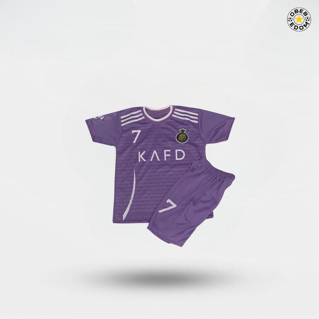 Setelan Baju Sepak Bola Anak alnassr Jersey futsal cr7 Umur 1-14 Tahun - OBED EDOM - Outdoor Sport