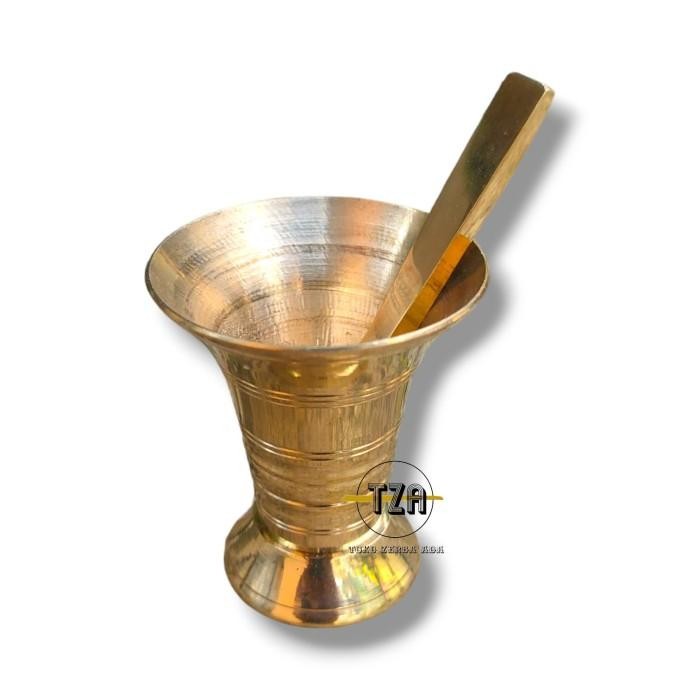 Cocoh Kuningan Sirih Alat Kinang Tumbuk Sirih Lebar Cocohan 1 Pcs