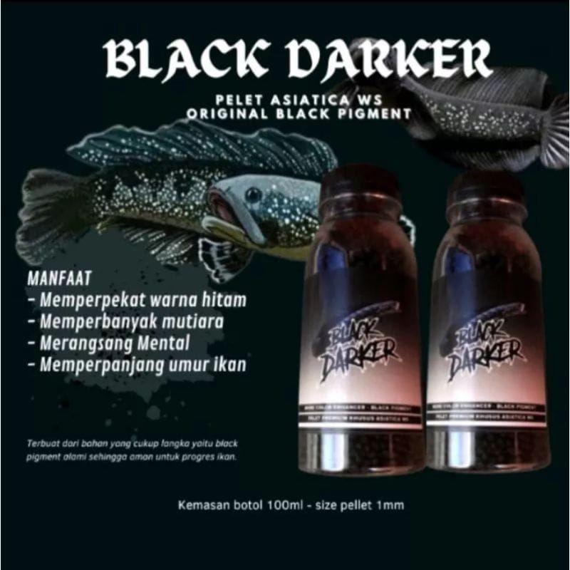Pellet Pakan ikan black draker / pakan ikan channa / pellet black draker 100ml - Teknologi Store