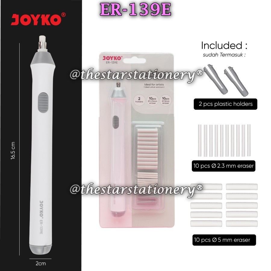 

(1 Set) Penghapus Elektrik Joyko ER-119E ER-139E / Isi Refill Electric Eraser Joyko EER 137