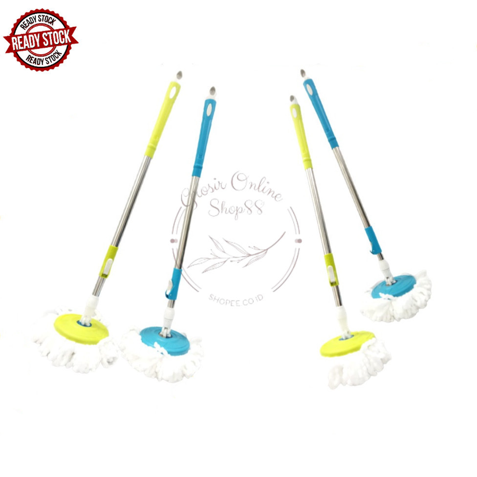 GOS-H112-TONGKAT HANDLE + KAIN SPIN MOP/ TONGKAT DAN KAIN PEL CADANGAN/ HANDLE + REFILL SPIN MOP