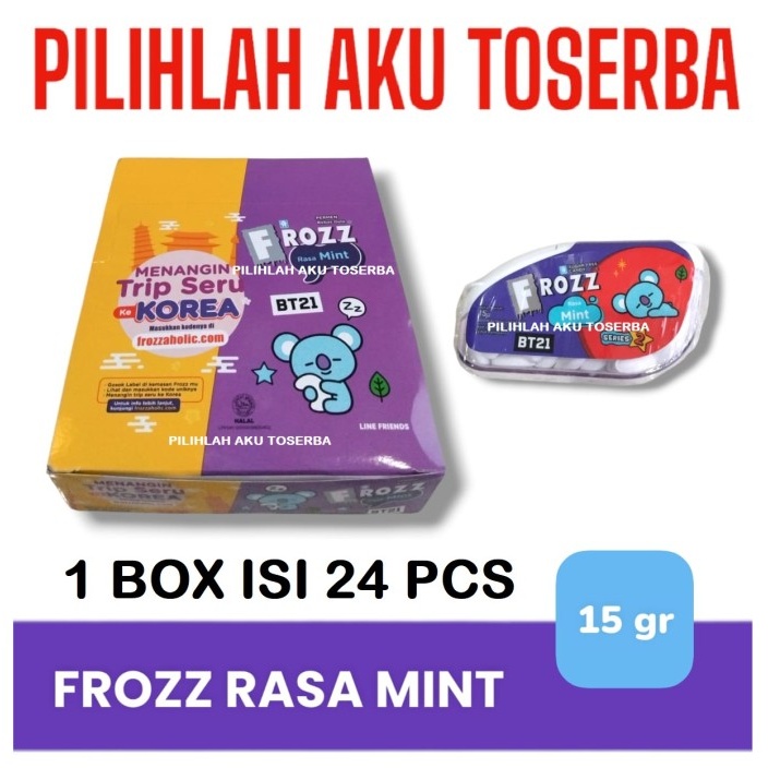 

FROZZ MINT Permen Mint Bebas Gula - ( HARGA 1 BOX isi 24 )