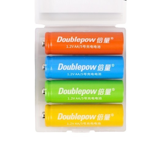 Baterai AA 4pcs 780mAh Bisa dicharge Batu Batre Cas Doublepow Battery