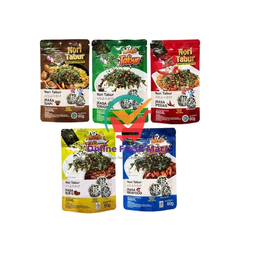 

Java Super Food Nori Tabur Rumput Laut Panggang 60g Original Sapi BBQ Pedas Seafood Halal - Online Fresh Mart