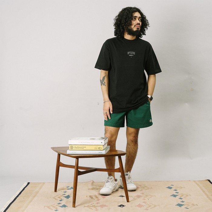 [COD] UNKL347 T-Shirt Hitam Bahan Combed Motif TAAR Kaos Pria Original