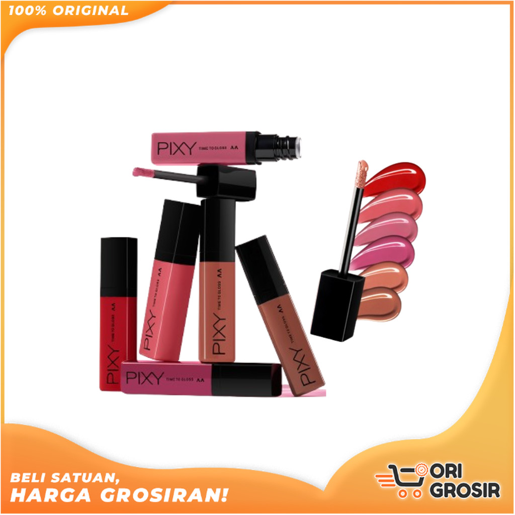 ORI Grosir PIXY Time To Gloss - Pigmented Lip Gloss 6 Shade