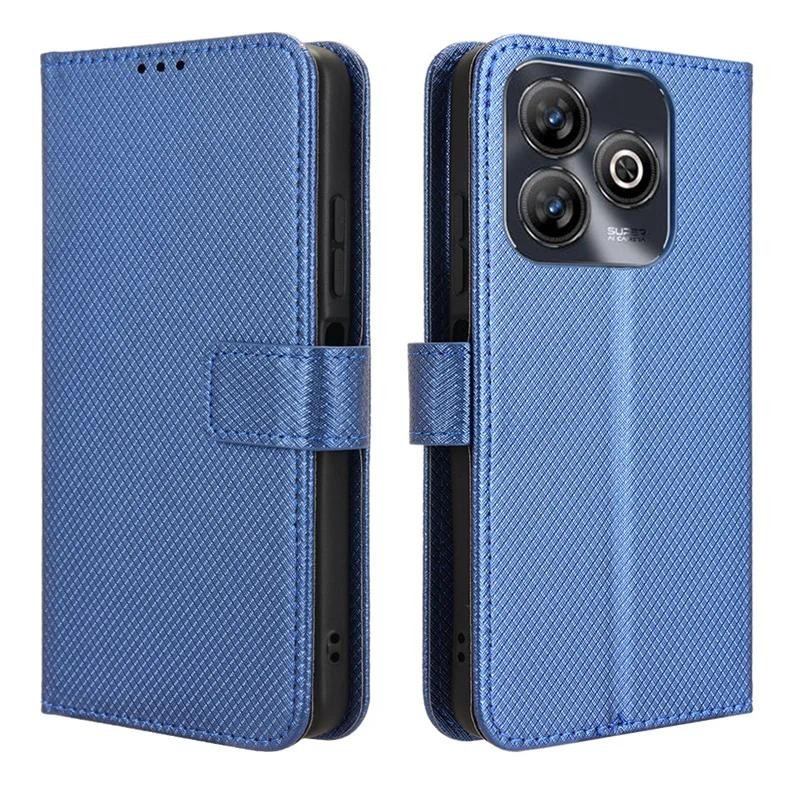 For ZTE Blade A75 4G Diamond Pattern Luxury wallet Leather Strap For ZTE Blade A 75 A75 Magnetic Cas