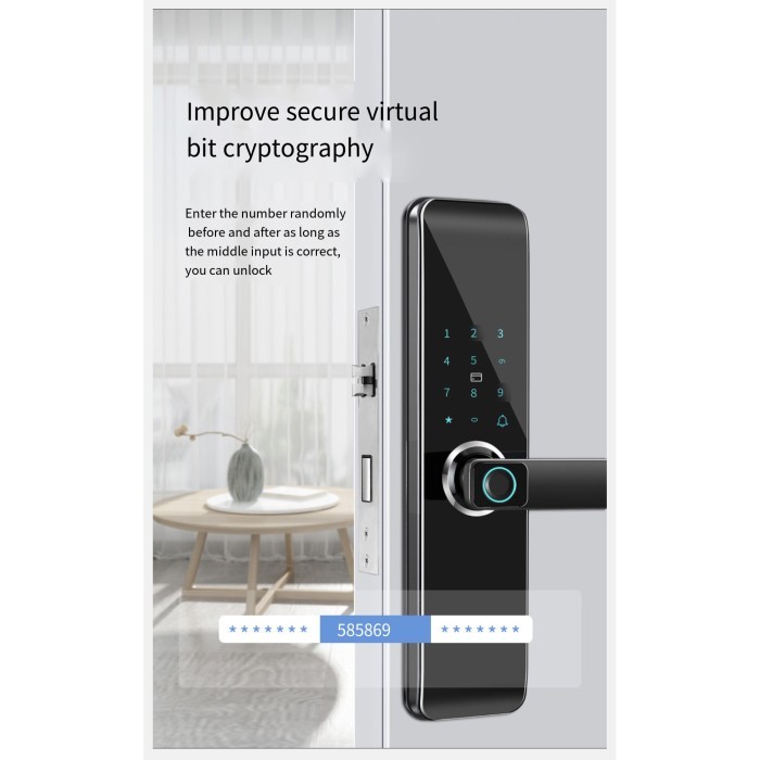 

Smart Door Aplikasi Tuya Fingerprint Password Key Card Kartu Kunci Pintu S1