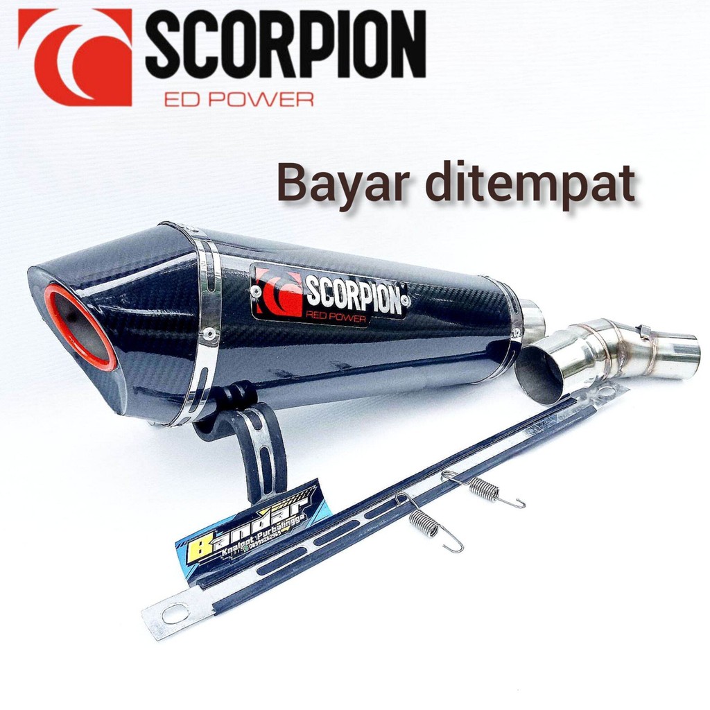 knalpot racing scorpion slip on for ninja 250 fi karbu suara bass adem