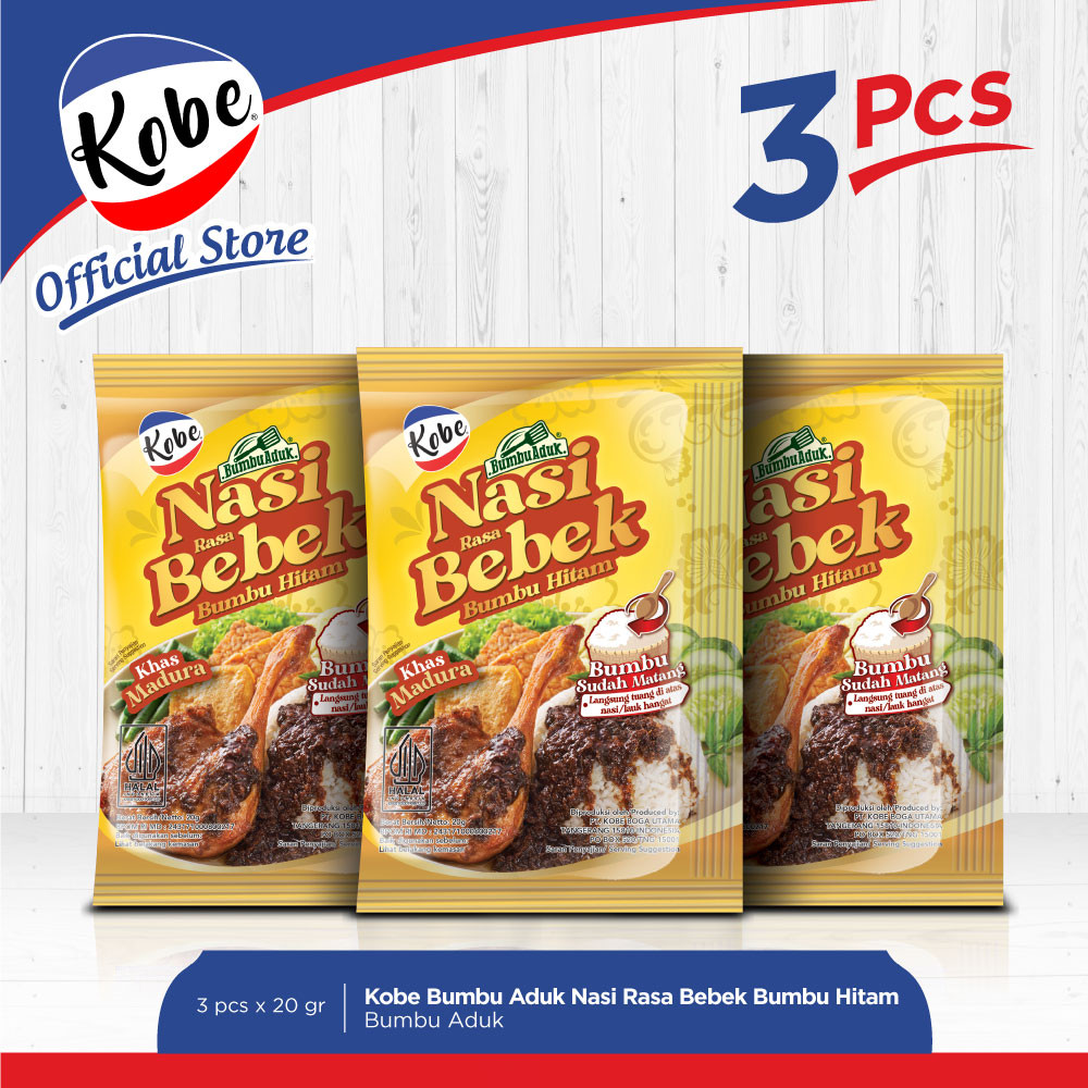 

Kobe Bumbu Nasi Bebek Bumbu Hitam 20gr x 3pcs