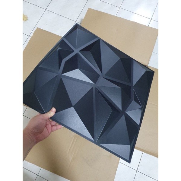 BLACK 3D WALLPANEL Wall Panel PVC D094 bukan wallpaper sticker foam