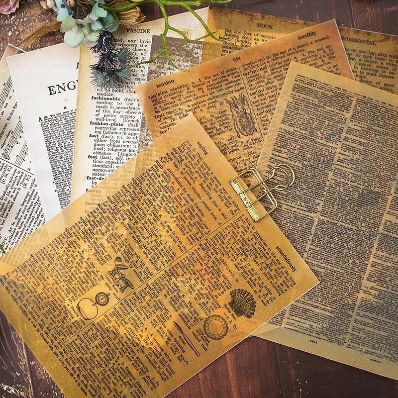 

8 Sheets Scrapbook Paper Pads Decoupage Vintage Patterned Papers for Scrapbooking DIY Junk Journal Decoration Craft Supplies