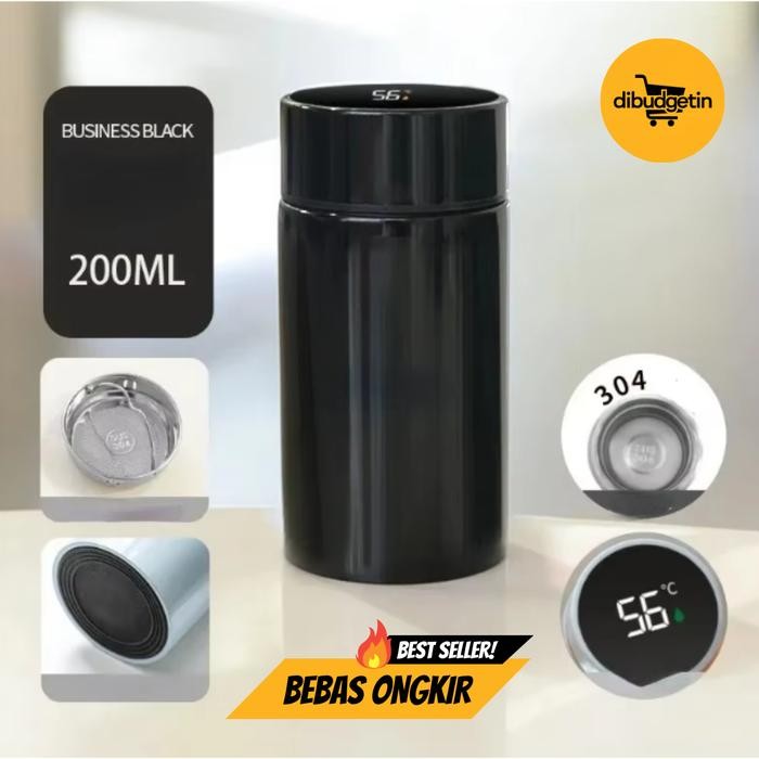 Botol Minum Termos LED Digital Temperature Stainless 200ml - WTRNET LZ120