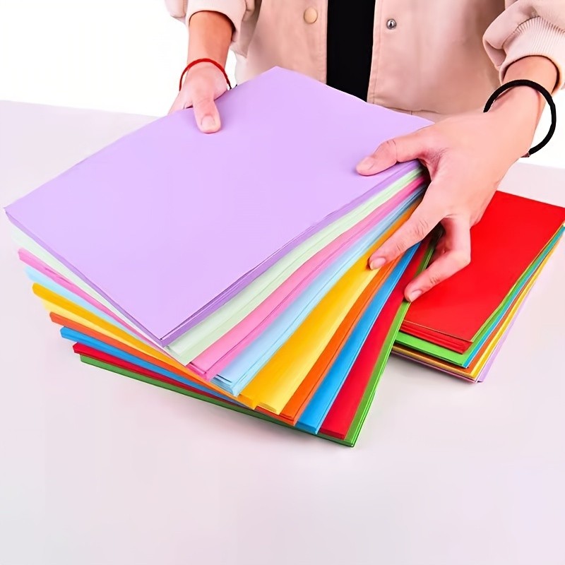 

50pcs/100pcs Color A4 Paper 10 Color Copy Paper Printing Paper Color Hand Folding Paper