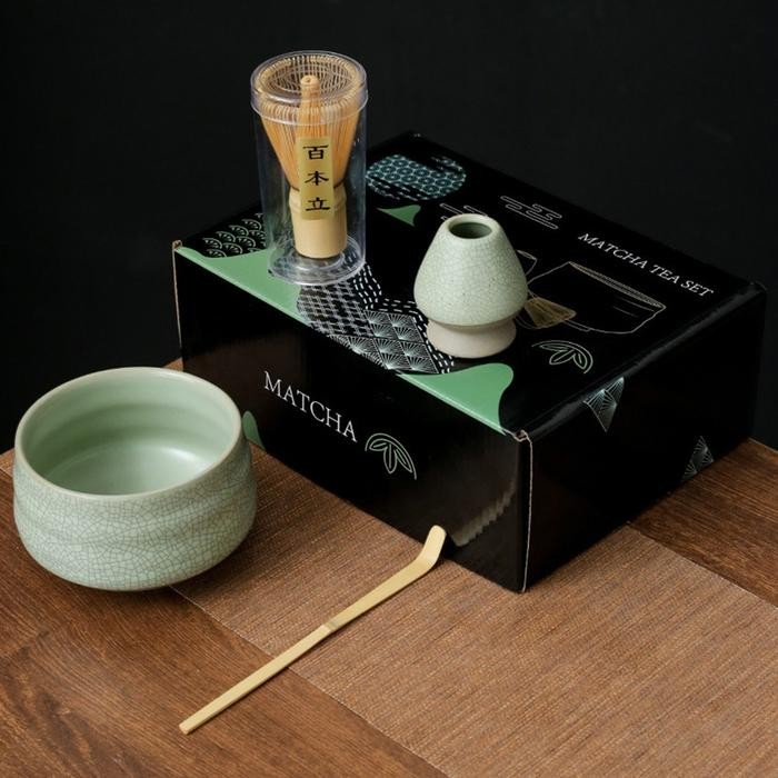 

7IN1 Paket Matcha Set | Matcha Making/Maker/Starter/Essentials Set/Kit - Green-4PCS/Set