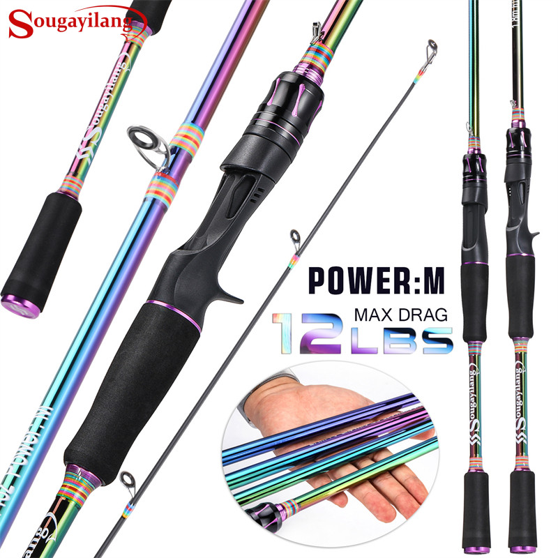 Terlaris Sougayilang Joran Pancing 6-12LB 180-210cm Joran  2 Bagian Carbon Fiber Joran UL Joran BC