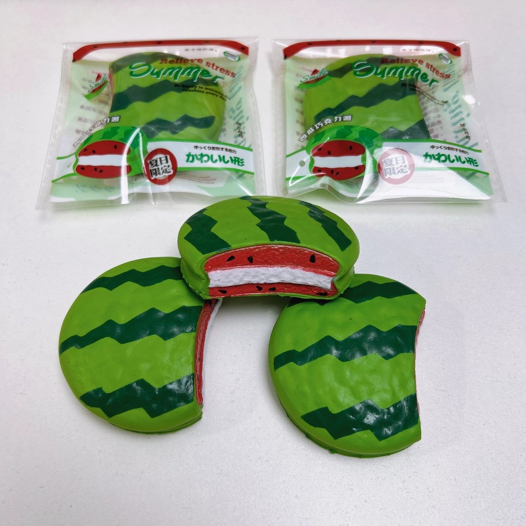 

Mido x Swallow Pie Cokelat Semangka Mainan Pereda Stres Lambat Rebound Simulasi Pie Semangka