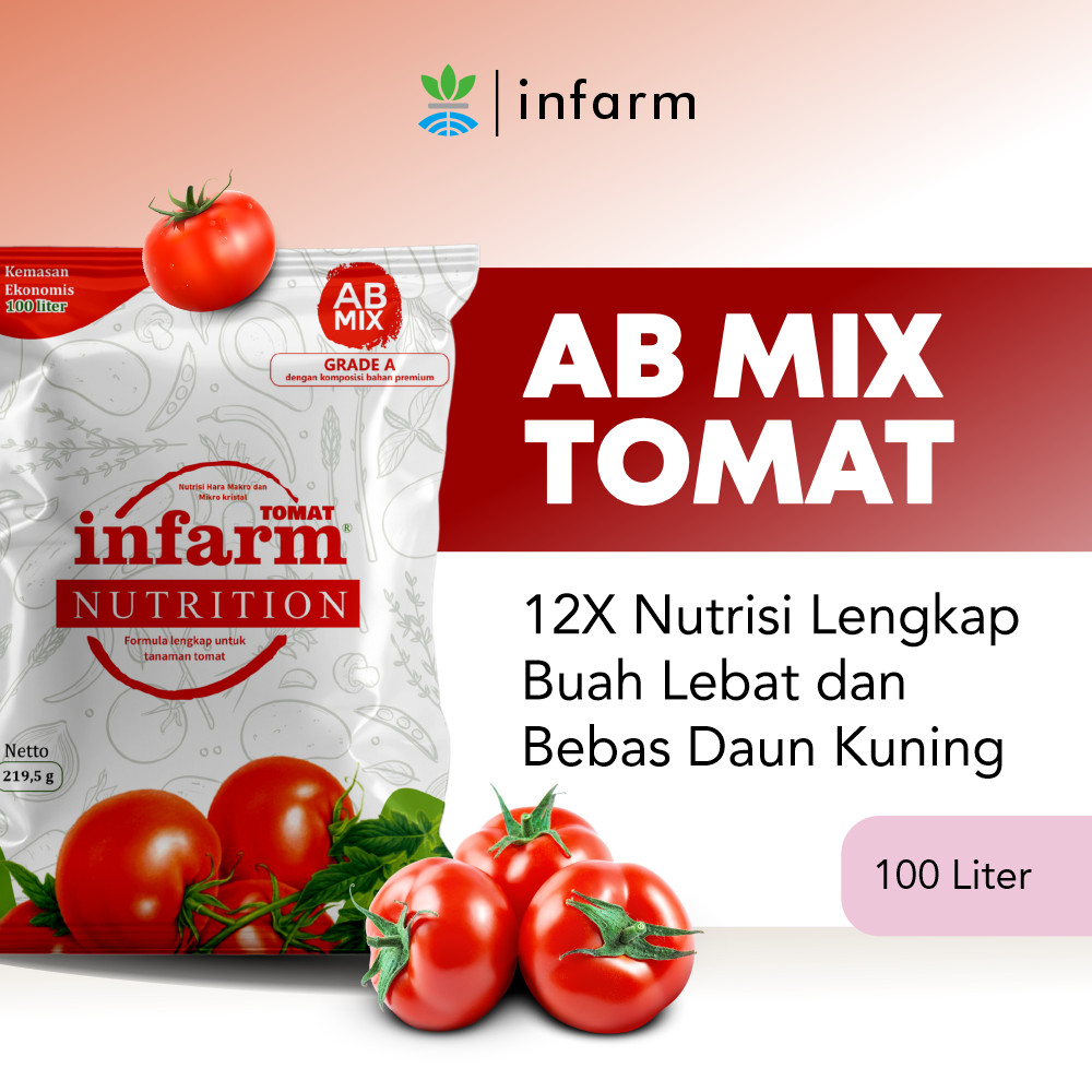 INFARM - Nutrisi Tanaman AB Mix Tomat 100 Liter Pupuk untuk hidroponik dan Tanah  Infarm AB Mix Bubu