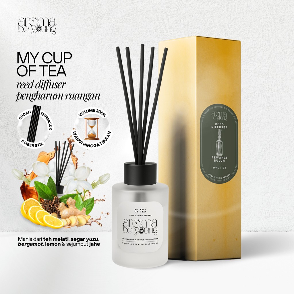 My Cup of Tea Reed Diffuser Aromatherapy Premium 30ml | Aroma Be Young Pengharum Ruangan Aromaterapi