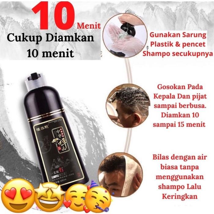 Hair Shampoo Dewa Zen Sampo Herbal Penghitam Rambut Permanen Penutup