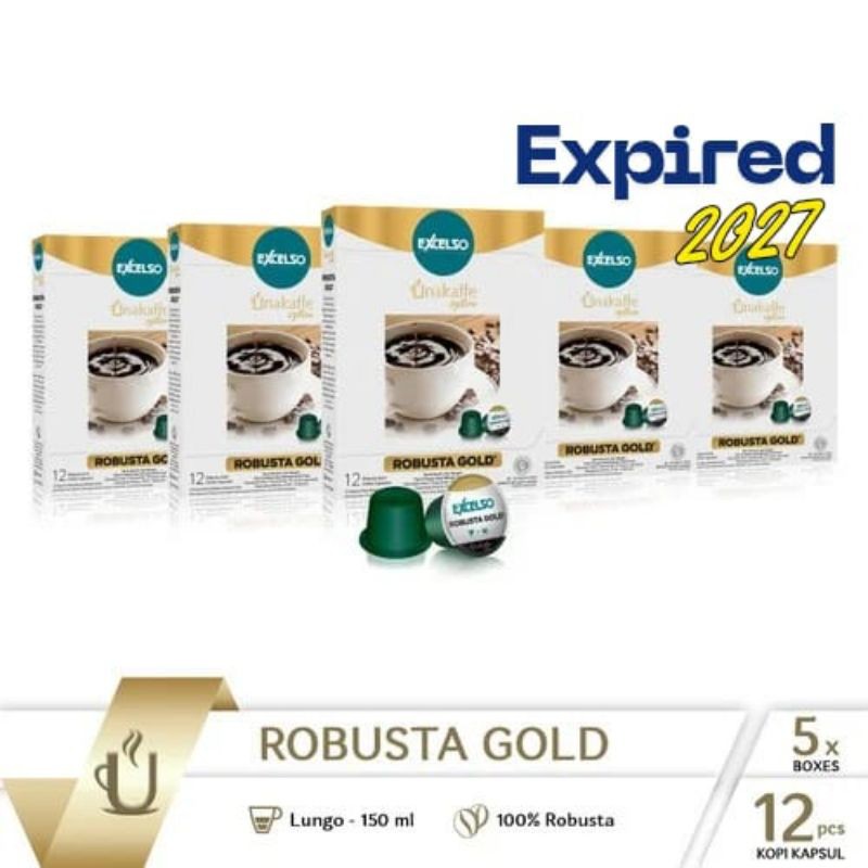 

EXCELSO Capsule Unakaffe ROBUSTA GOLD paket 5 pack ( isi 5 pack )