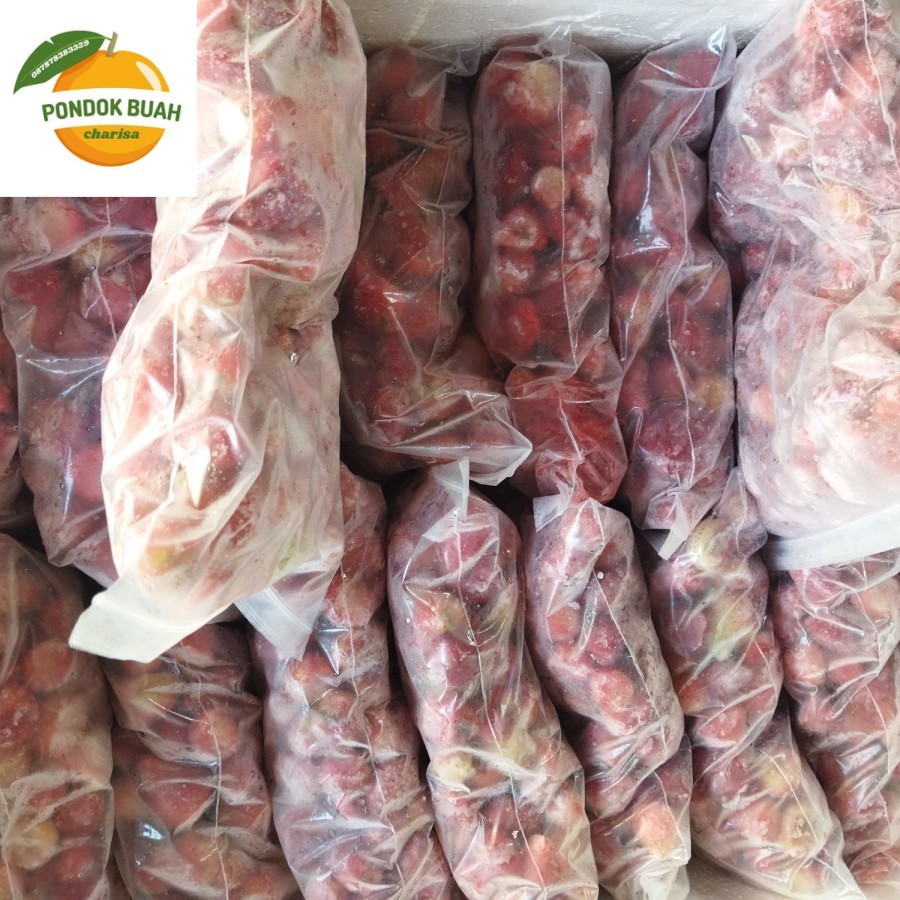

STROBERI FROZEN STRAWBERRY BEKU ENAK KEMASAN 1KG
