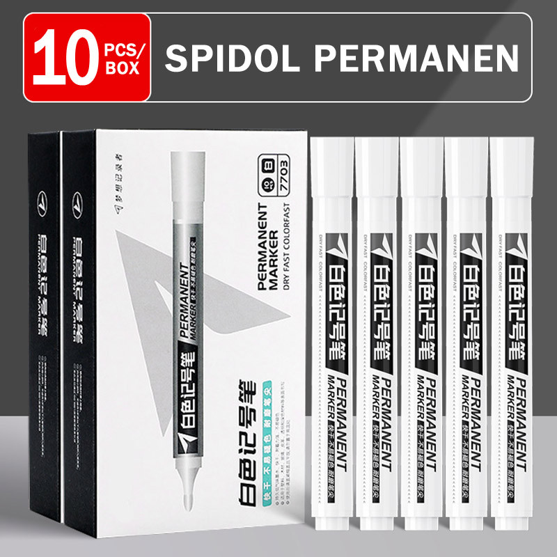 

White Marker/ Spidol Putih Dan Hitam Permanent Multifungsi Waterproff 1 mm