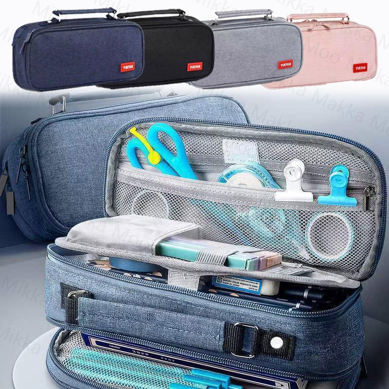 

Tempat Pensil Berkapasitas Besar Tempat Pensil Pencil Case Large Capacity Transparan Kantong Pensil Kapasitas Besar Perlengkapan Multifunction Double Layer Pen Bag Tas Pensil Kantong Pen