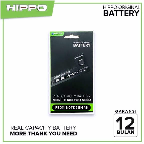 Hippo Baterai Xiaomi Redmi Note 3 BM 46 Original Hippo - Batre Redmi Note 3 BM46 Ori