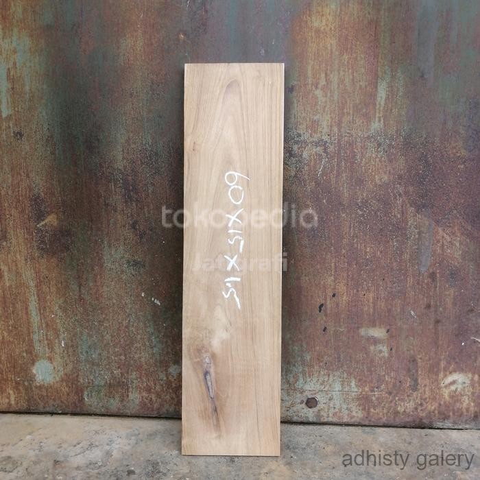 Papan Kayu Jati Perhutani Asli 60X15X1.5cm Grade C