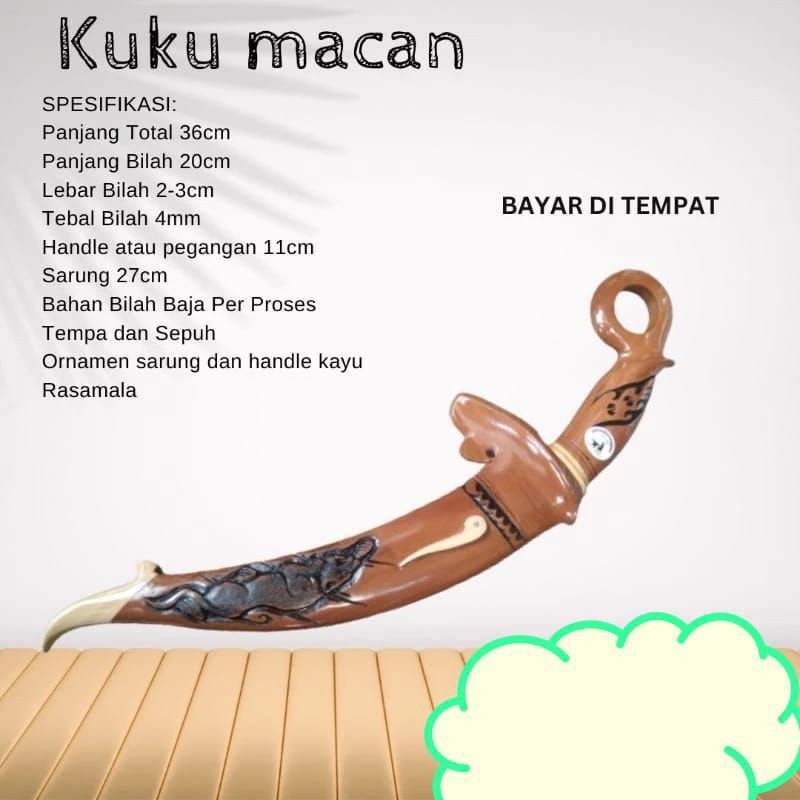 El_Bilah Karambit Kuku Macan/hoby koleksi