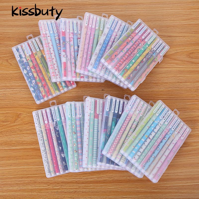

10 Pcs/Set Colored 0.38mm Ink Flamingo Unicorn Gel Pen Animal Starry Sky Kawaii Gel Pencils Office Sool Stationery Supplies