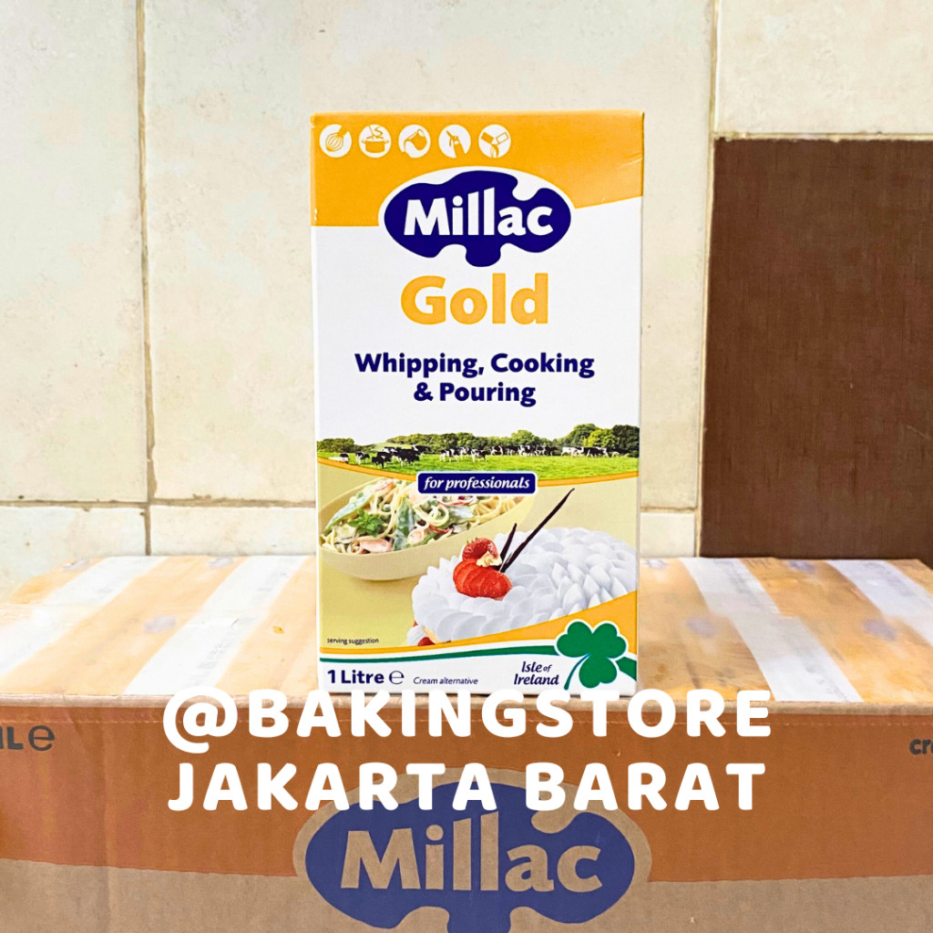 

[KARTON] Millac Gold Whipping Cream (1 Liter) Milac 1L