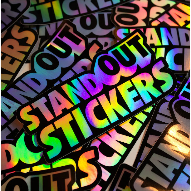 

Customized laser self-adhesive die-cutting waterproof holographic anti-counterfeiting label sticker, 3D easy to peel