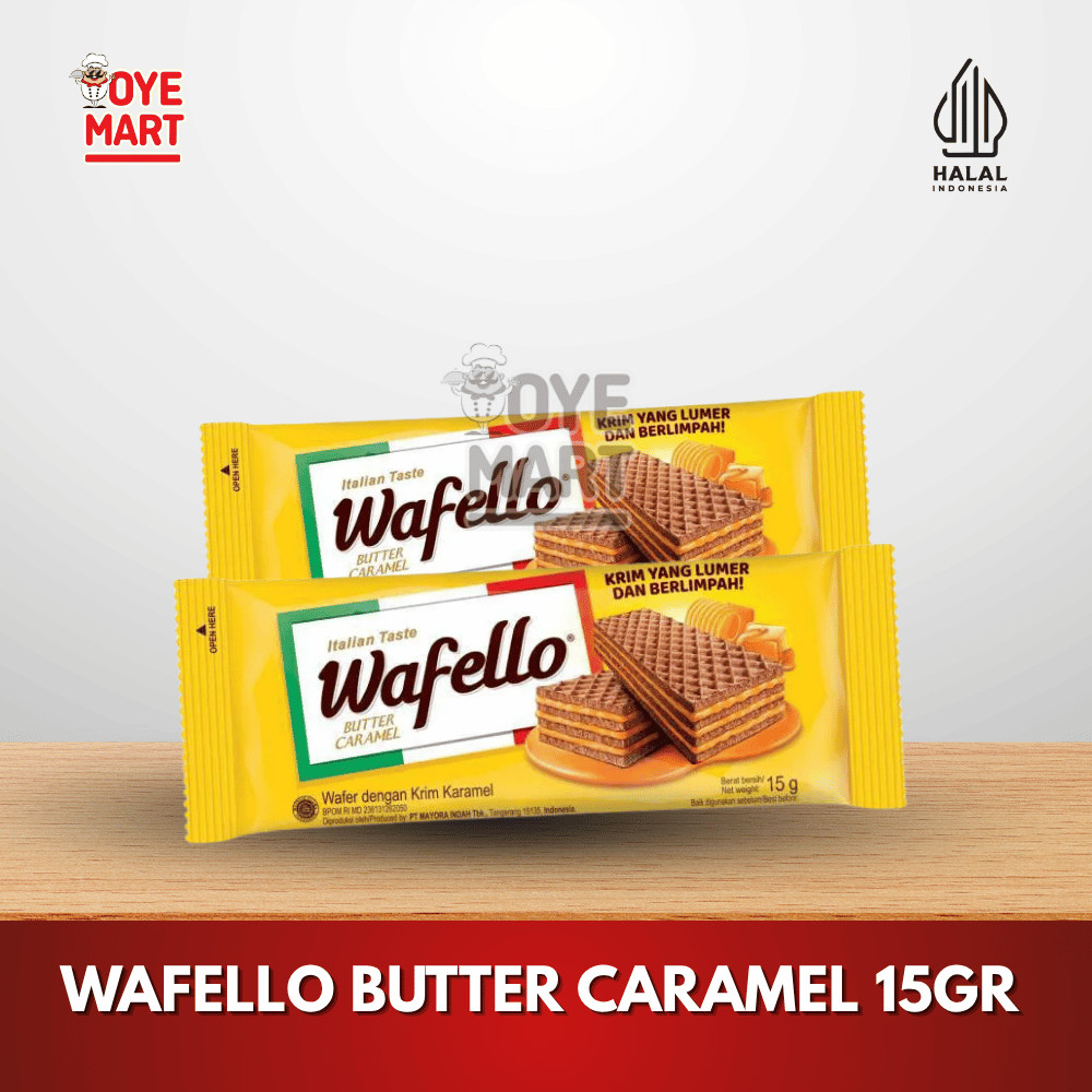 

WAFELLO BUTTER CARAMEL 17GR /WAFER KARAMEL