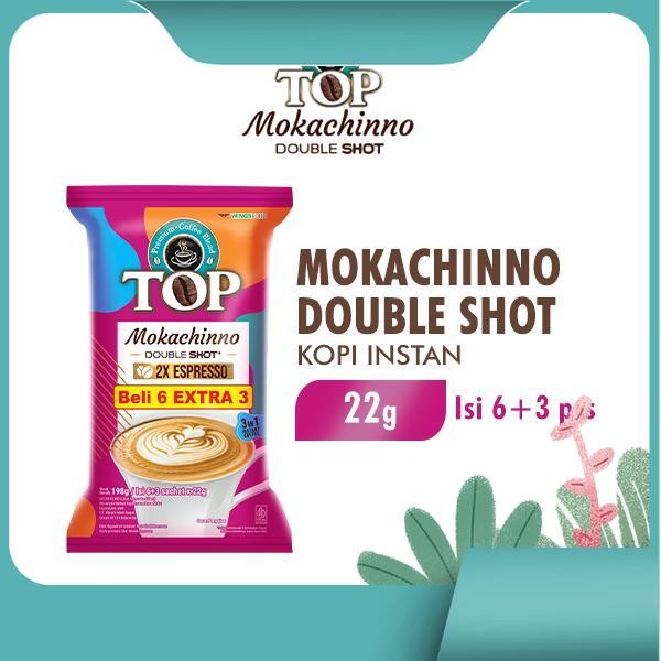 

BARU TOP Kopi Mokachinno Double Shot Instan Bag (6+3X22 G)