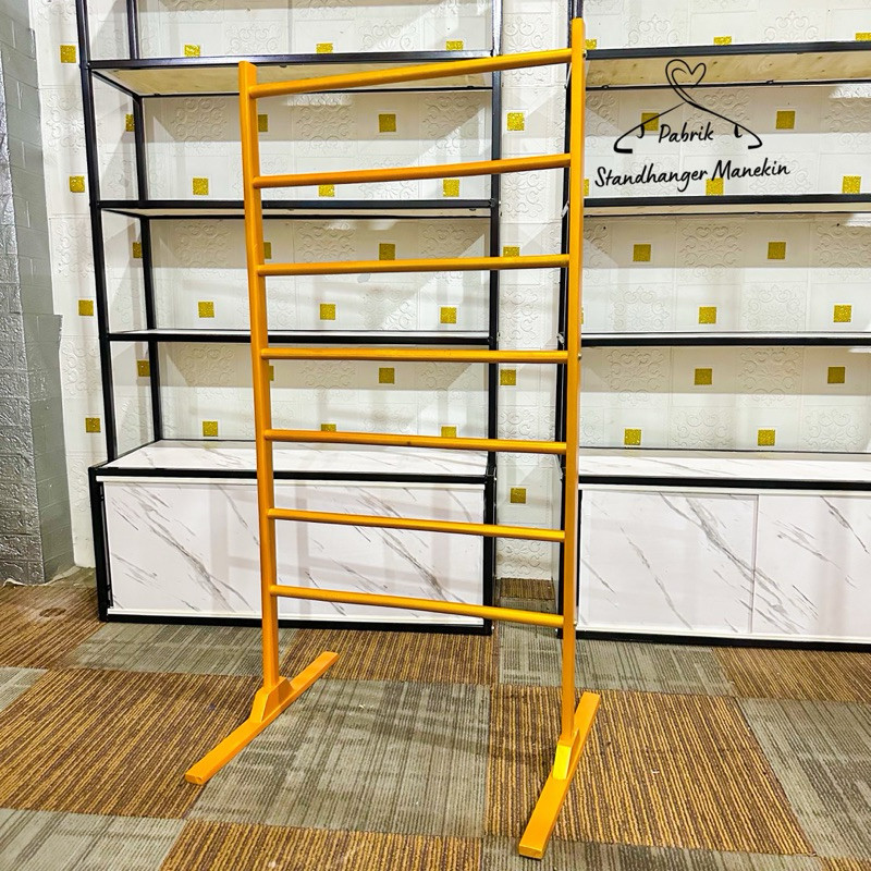 StandHanger Pashmina 7 Susun // Gawang Kerudung 7 Tingkat // Gawang Sall Gold // Display Kertas Kado