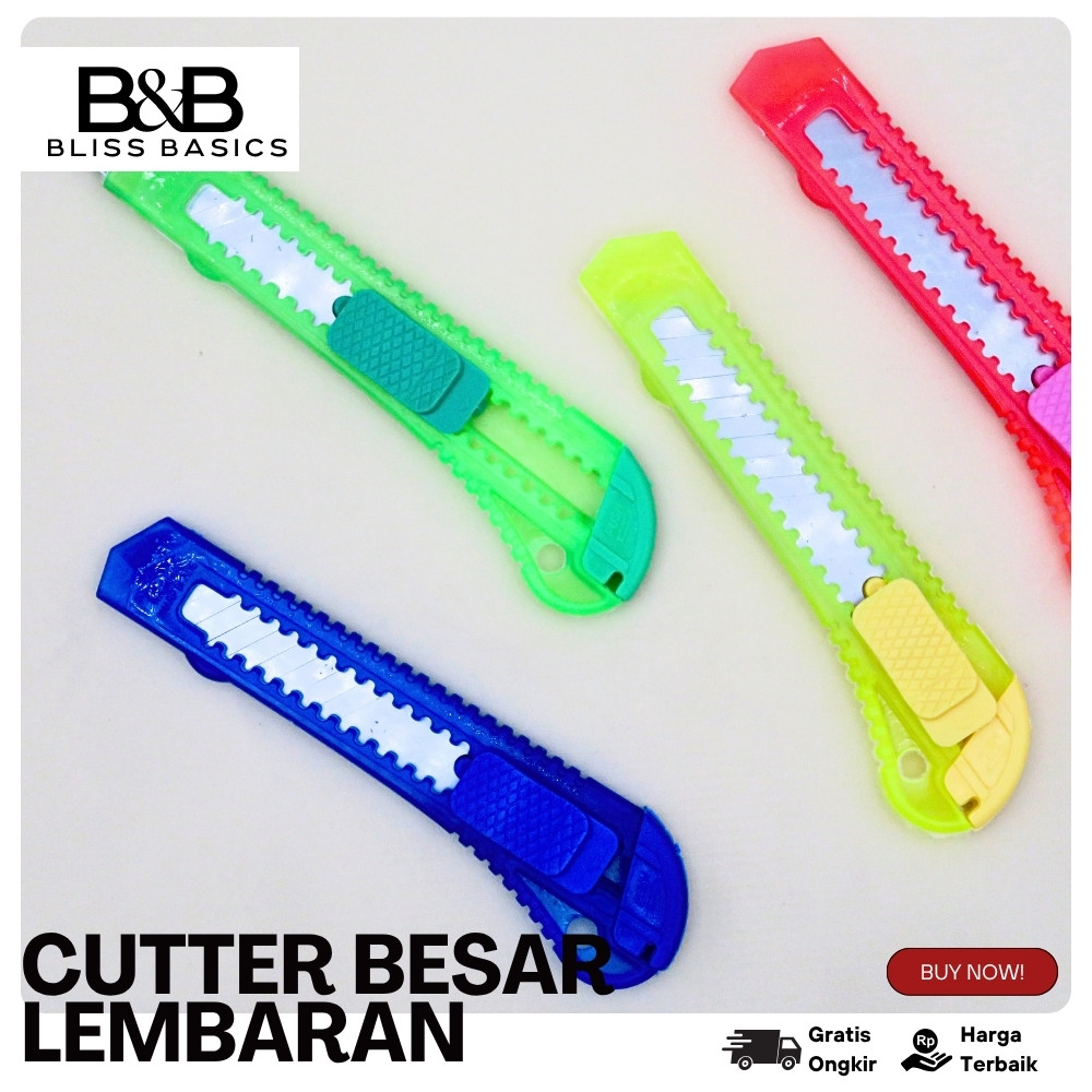 

Cutter Transparan Besar - Pisau Cutter Besar - Cutter Bening Transparan Harga 12 Pcs