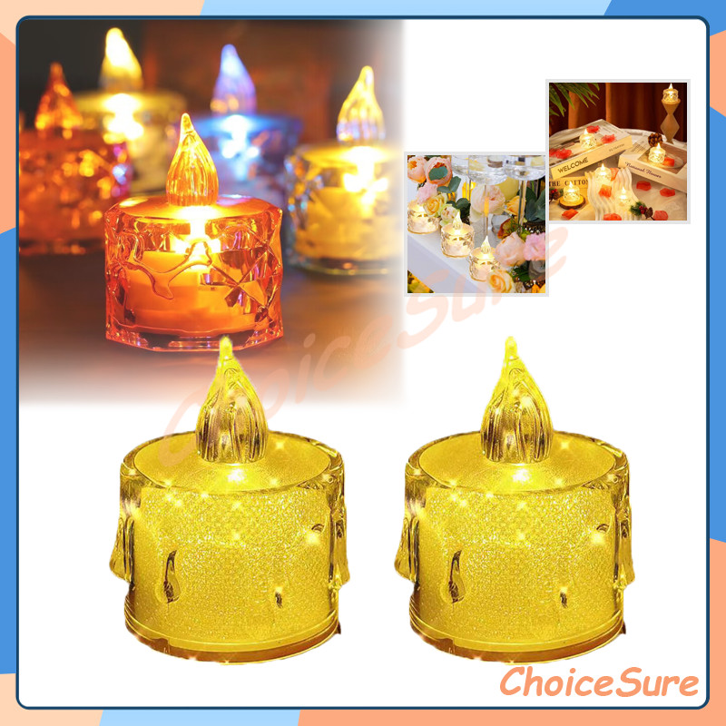 5 PCS Lampu Lilin LED Transparant/Lampu Lilin Estetik/Lilin Led Mini