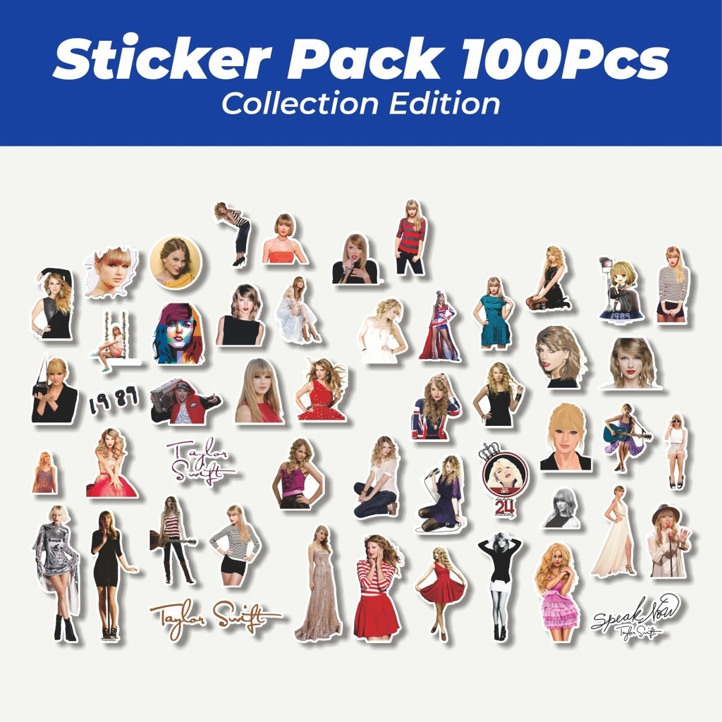

Hot Stiker Taylor Swift Lucu Anti Air Stikers Berperekat Waterproof Sticker Decal Buat Motor Helm Buku Journal Koper Casing HP Laptop Botol Minum
