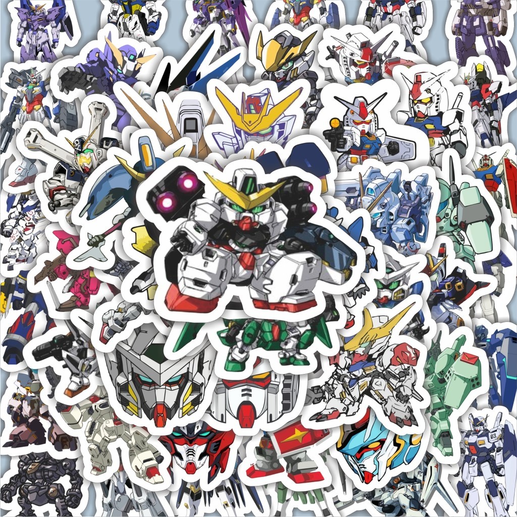 

100PCS Lucu Stiker Kartun Mobile Suit Gundam Stiker Aesthetic Stiker Anti Air Stikers Berperekat Waterproof sticker decal buat Motor Helm Buku Journal Koper Casing HP Laptop Botol Minum Hadiah anak