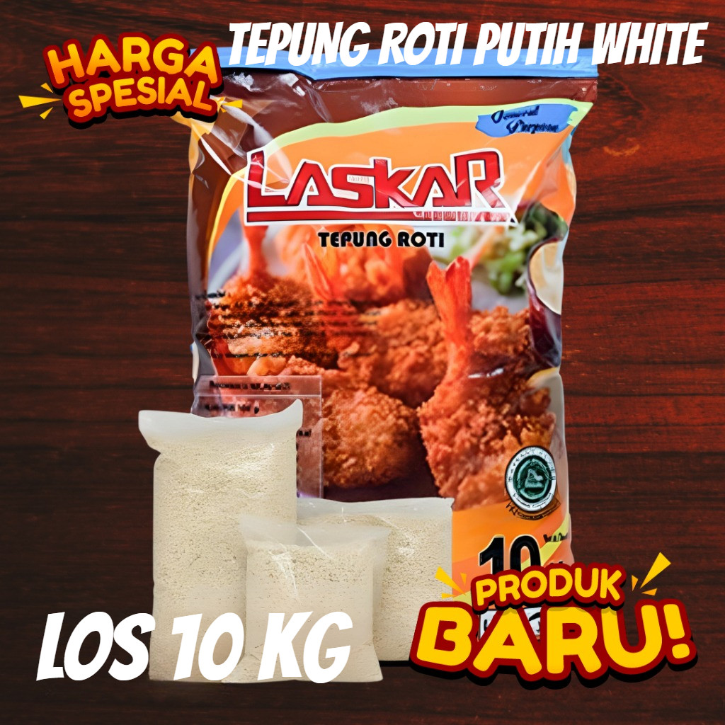 

Tepung roti PUTIH Laskar panir breadorum white halal los 10kg